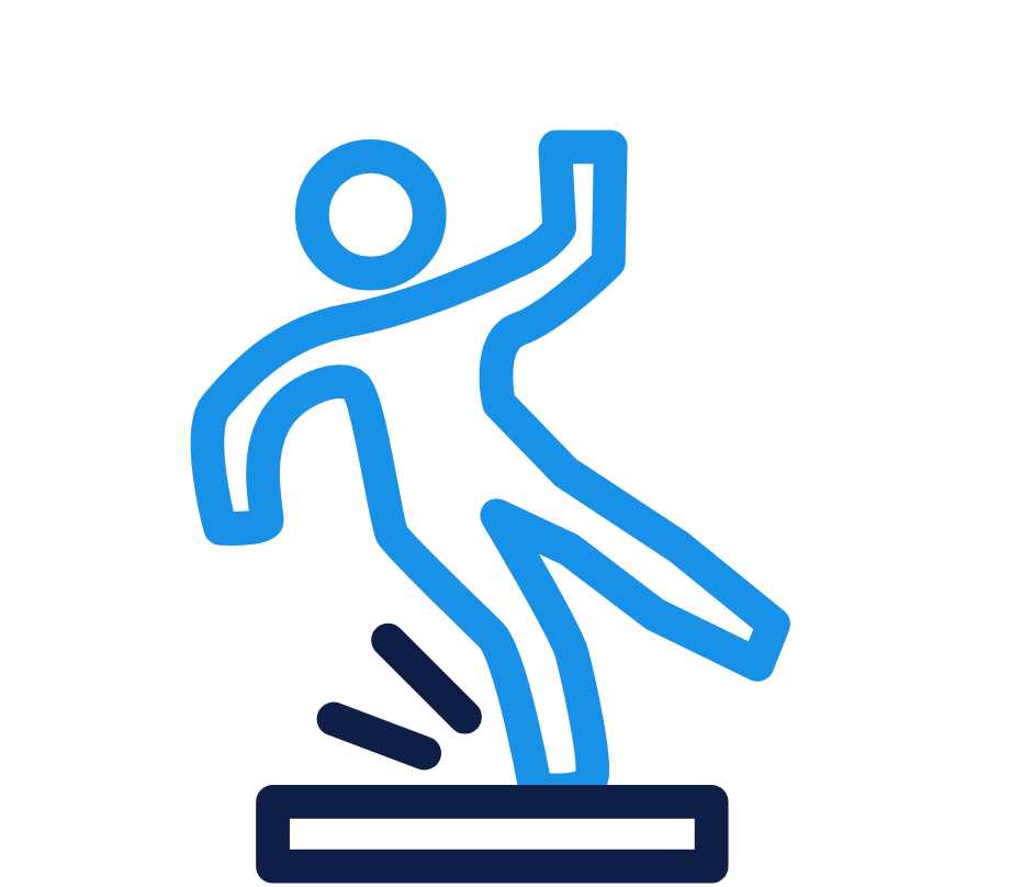 Safety Warning Sign: Slippery Floor Icon