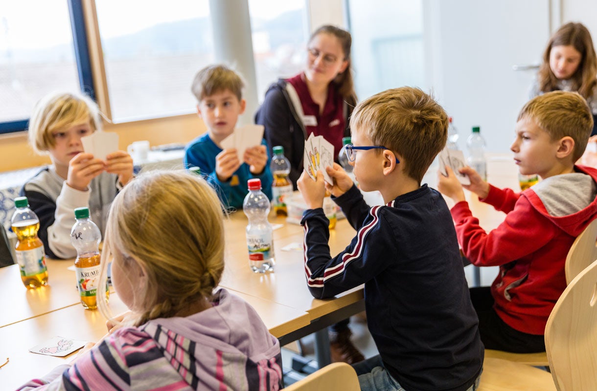 Children Playing Card Games Indoors