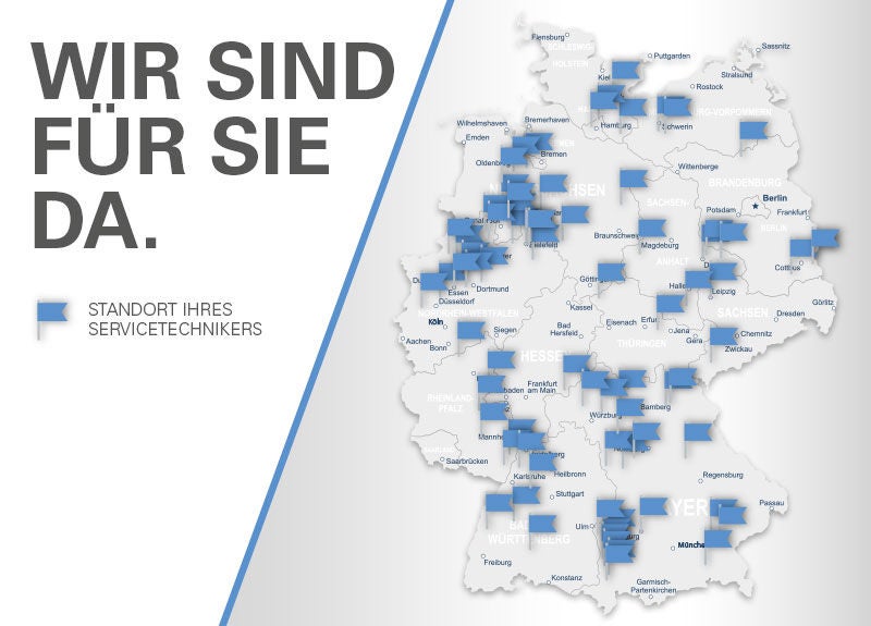 Germany Service Technician Locations Map